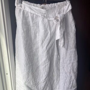 Wilfred White Wrap Midi Skirt